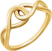 14k Infinity-Style Knot Design Ring