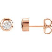 14kt Rose 1/3 CTW Diamond Earrings