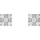 14kt White 5/8 CTW Diamond Stud Earrings