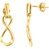 14kt Yellow Infinity Dangle Earrings