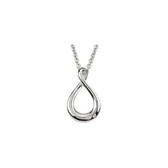 Sterling Silver .015 CTW Diamond Infinity 18" Necklace