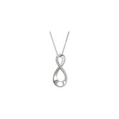 14kt White .05 CTW Diamond Infinity 18" Necklace