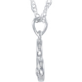 Sterling Silver .03 CTW Diamond Heart 18" Necklace