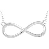 14kt White Infinity 18" Necklace