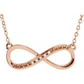 14kt Rose .025 CTW Diamond 16-18" Necklace