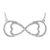 Sterling Silver 13x32mm 1/8 CTW Diamond 19.85" Necklace