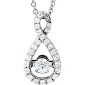 14kt White 1/3 CTW Diamond 18" Mystara® Necklace