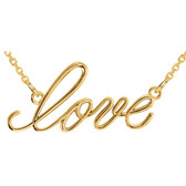 14kt Yellow "Love" 16.35" Necklace