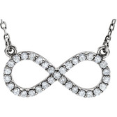 14kt Rose 1/8 CTW Diamond Infinity 16" Necklace