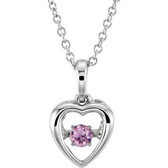 14kt White Pink Sapphire 18" Mystara® Necklace