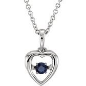 14kt White Blue Sapphire 18" Mystara® Necklace
