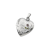 Tri-Color Heart Locket with "I Love You"