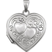 Sterling Silver Double Heart Locket