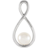 14kt White 5.5-6mm Freshwater Cultured Pearl Pendant