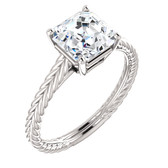 Double Braid Solitaire Engagement Ring