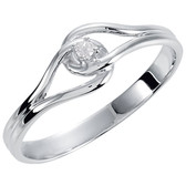 14kt White .02 CTW Diamond Ring