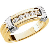 14kt Yellow & White 1/2 CTW Diamond Ring