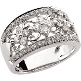 14kt White 3/4 CTW Diamond Ring