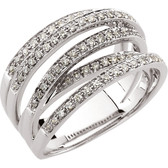 14kt White 1/2 CTW Diamond Fashion Ring