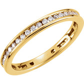 14kt Yellow 3/8 CTW Diamond Stackable Ring