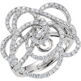 Diamond Floral Design Ring