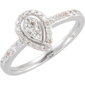 14kt White 3/8 CTW Diamond Ring