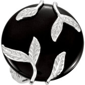 Sterling Silver Milky Aquamarine Leaf Design Ring