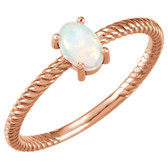 14kt Rose Opal Cabochon Ring