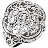 Sterling Silver Filigree Design Ring Mounting