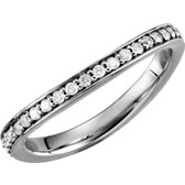 14kt White 1/3 CTW Diamond Stackable Ring Size 7