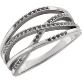 14kt White Criss-Cross Ring Mounting