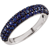 14kt White Blue Sapphire Ring