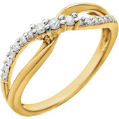 14kt Yellow & White 1/5 CTW Diamond Ring