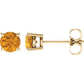 14kt Yellow 5mm Round Citrine Earrings