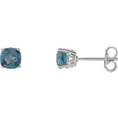 Sterling Silver London Blue Topaz Earrings