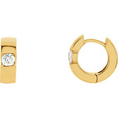 14kt Yellow 1/2 CTW Diamond Hinged Earrings