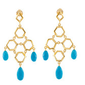 18kt Vermeil Turquoise Chandelier Earrings