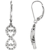 Sterling Silver 1/5 CTW Diamond Lever Back Earrings