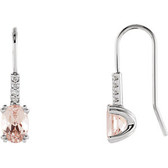 Morganite & Diamond Earrings