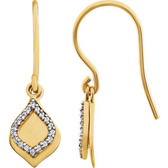 14kt Yellow 1/10 CTW Diamond Earrings