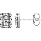 14kt White 1/3 CTW  Diamond Earrings