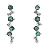 Emerald & Diamond Accented Earrings