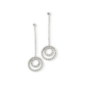 14kt White 3/8 CTW Diamond Dangle Earrings
