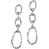 14kt White 5/8 CTW Diamond Earrings
