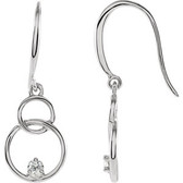 14kt Rose .04 CTW Diamond Circle Earrings