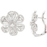 14Kt White 1 1/4 CTW Diamond Earrings