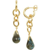 18kt Vermeil Labradorite Earrings with Box