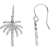 Diamond Palm Tree Earrings