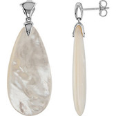 Sterling Silver Mother of Pearl Earrings