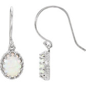 14kt White Opal Earrings